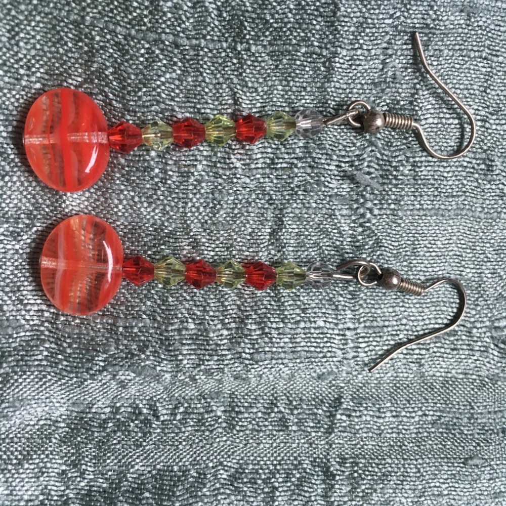Handmade bead earrings - Picture 4 of 8